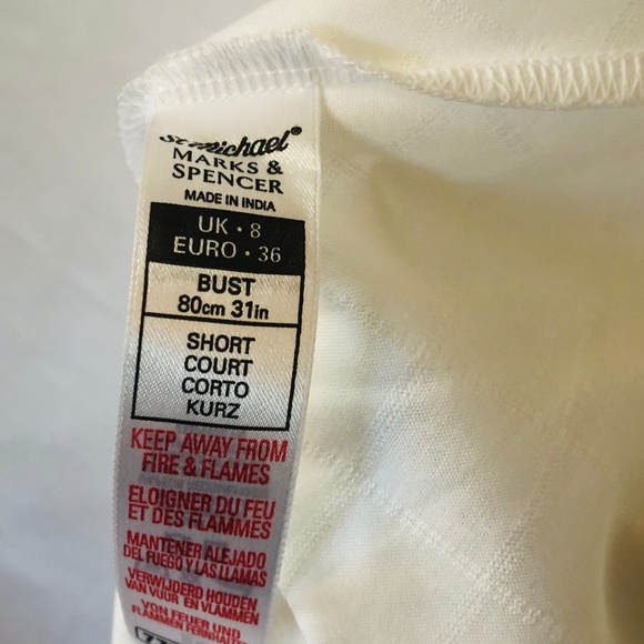 Mark & Spencer White Embroidered Chemise - Picture 4 of 8